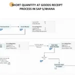SAP S4HANA Finance Accounts Payable Short Quantity at Goods Receipt Process Flowchart